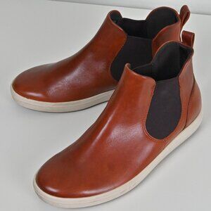 ECCO Soft 7 Leather Cognac Retro Classic 70s Brown Chelsea Boots EU38 US7 UK5